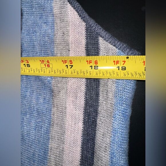 ECRU Striped 100% Linen V-Neck SleevelessTop Size Large EUC - Picture 7 of 8